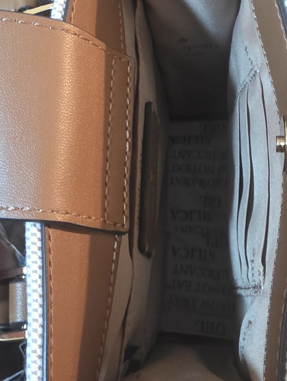 kate spade Brown & Cream Mini Satchel with Logo - Picture 6 of 9